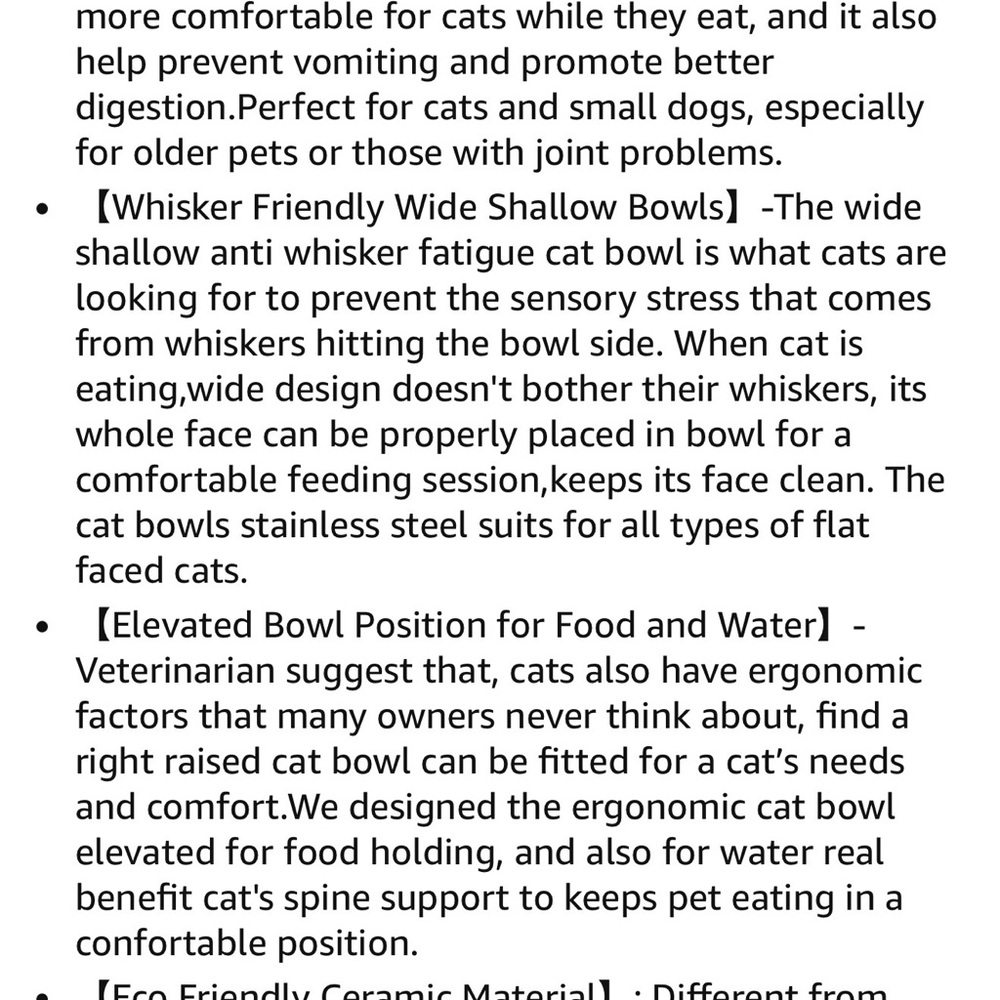 Ceramic Elevated Pet Bowls with Bamboo Stand - Picture 7 of 7